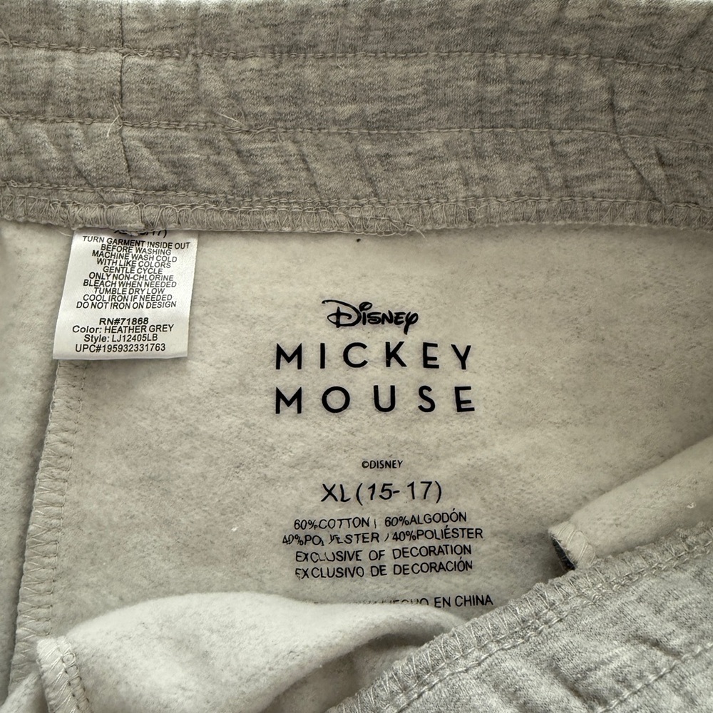 Disney Gray Mickey Mouse Track Pants - Picture 5 of 5